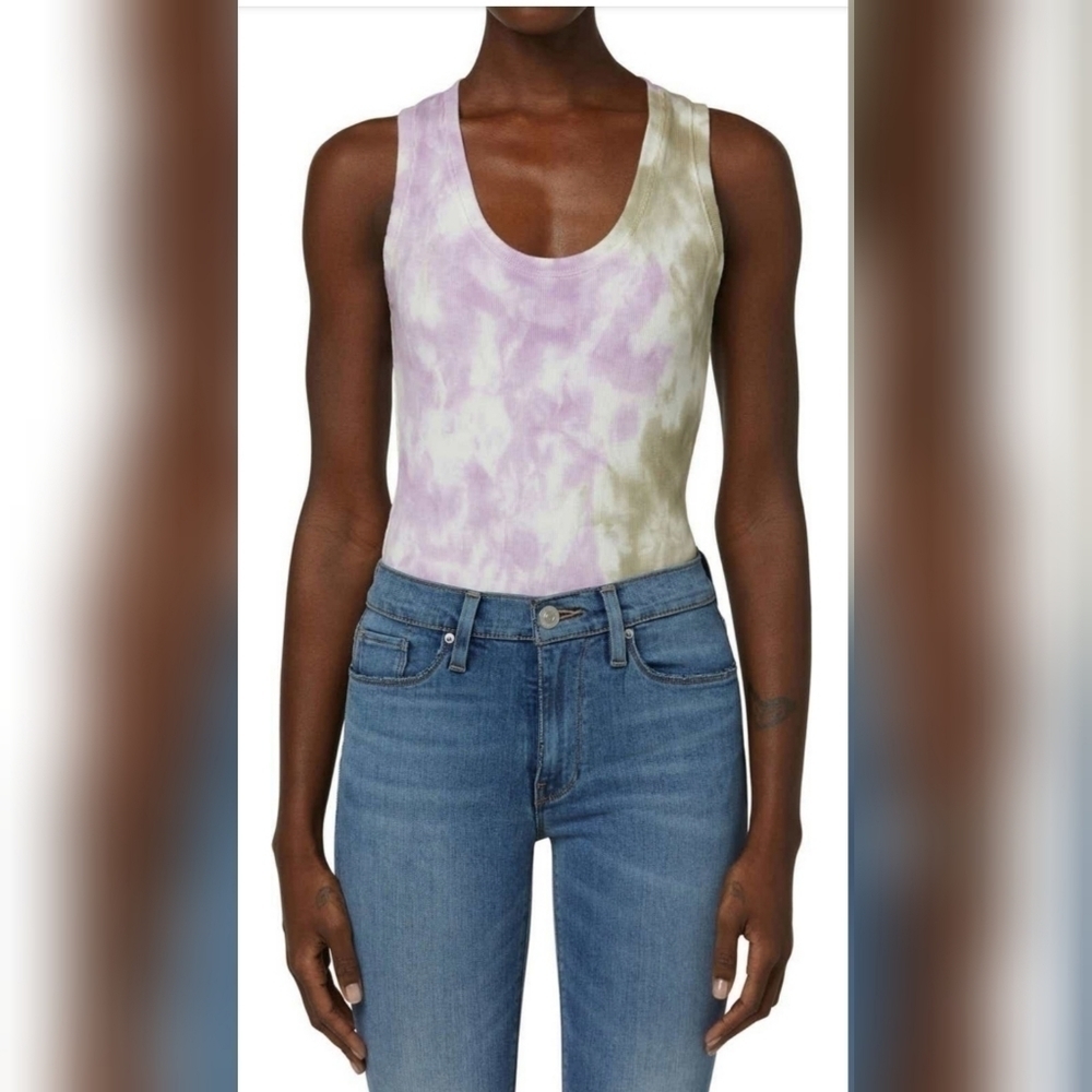 Hudson Jeans Tie Dye Back Cutout Bodysuit